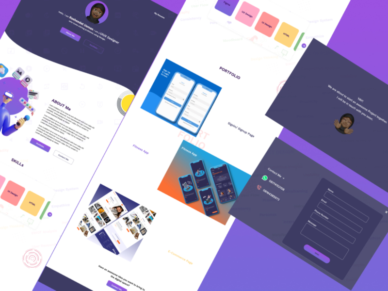 Portfolio Website By Rasheedat Usman On Dribbble 5732