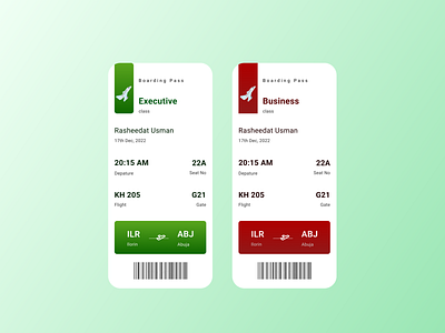 Boarding Pass design ui uiux ux