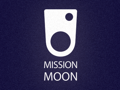 Mission Moon logo mission moon retro simple