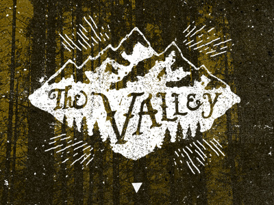 The Valley album artwork design hand crafted illustration texture type typeography