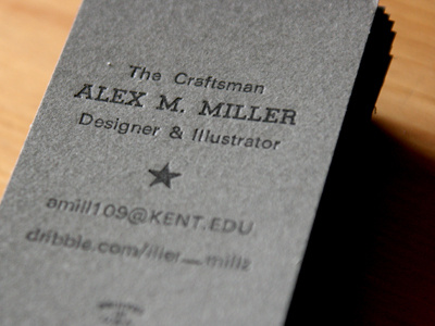 Black on Black Business Cards business cards craftsman design hand crafted letterpress type high press