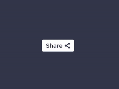 Share Button - Daily UI 010 animated button button animation daily ui dailyui design facebook flat github instagram linkedin share button share buttons twitter
