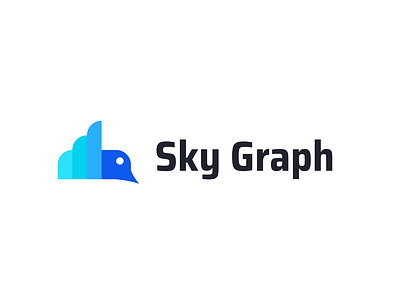 Sky Graph - main bird design flat graph logo logo concept logo design sky