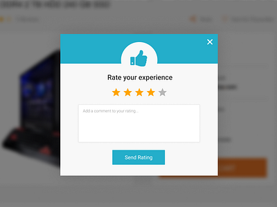 Popup - Daily UI 016 comment daily ui dailyui design experience flat modal modal box popup popups questionare rating ui ux vector web