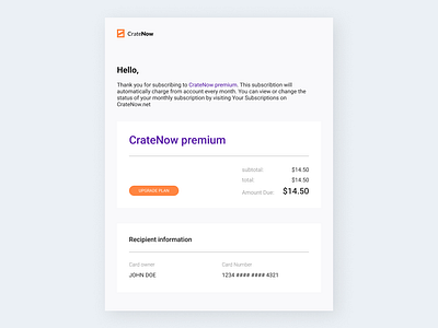 Email Receipt - Daily Ui 017