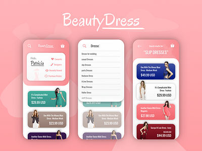 Beauty Design (Search) - Daily Ui 022 app app design app search beauty dress daily ui dailyui design dress dress app search ui ux women app