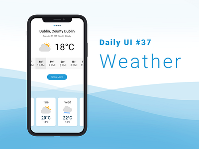 Weather App - Daily Ui 037 app app design daily ui daily ui 37 daily ui challenge dailyui design flat mockup ui ux waves weather app weather forecast weather icons