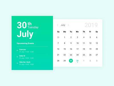 Calendar - Daily Ui 038