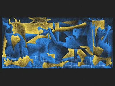 guernica | ukraine bucha graphic design guernica illustration kyiv mariupol no war picasso ruins ukraine war