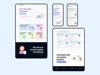 TAUS Language data Marketplace | Homepage ecommerce homepage marketplace ui ui design ux ux design website
