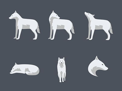 Wolf Pack | illustrations | Companion animal branding illustration illustrations poses sketch sketchapp ui ui design vector wolf