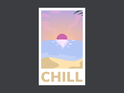 Chill Poster | Calm Dribble Playoff calm chill fun illustration playoff poster relaxing ui ui design vector
