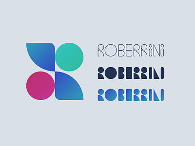Roberrini logo redesign | shapes & code code flate logo redesign shape solid ui ui design