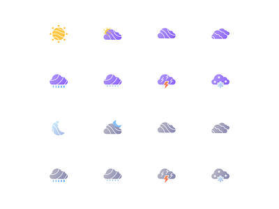 Weather icon set