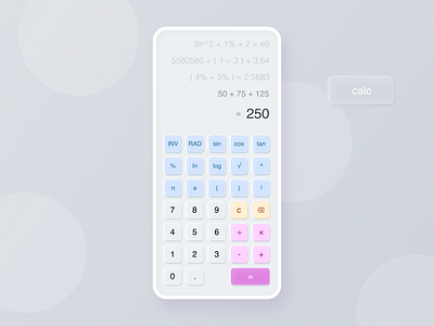 04 :: Calculator Neumorphism