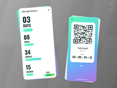 14 :: Countdown countdown dailyui dailyui 028 mobile tickets ui