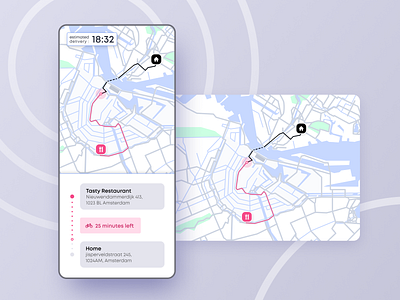 20 :: Location Tracker amsterdam dailyui dailyui 020 itinerary location tracker maps mobile ui