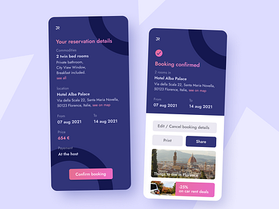 54 :: Confirmation Reservation confirmation dailyui dailyui 054 mobile reservation ui