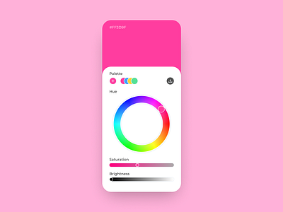 60 :: Color Picker color picker dailyui dailyui 060 mobile ui