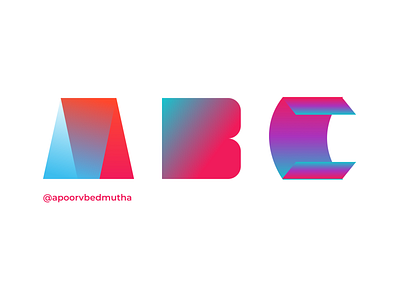 Typography 3d behance colors design dribbble font modern typeface typogaphy