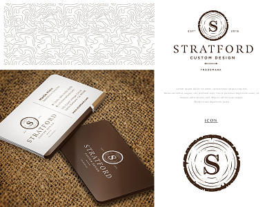 Stratford Custom Design adobe illustrator adobe photoshop branding business card furnishing graphicdesign handcrafted home icon illustration illustrator logo logo design luxury logo pattern typography vector vintage logo wood