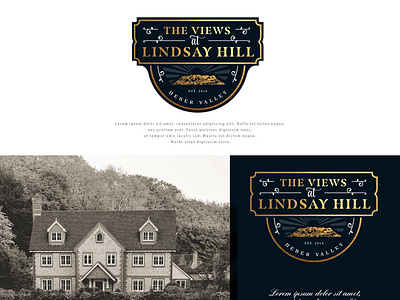 THE VIEWS at LINDSAY HILL adobe illustrator adobe photoshop badge branding design graphicdesign illustration illustrator logo logo design luxury logo vector vintage logo