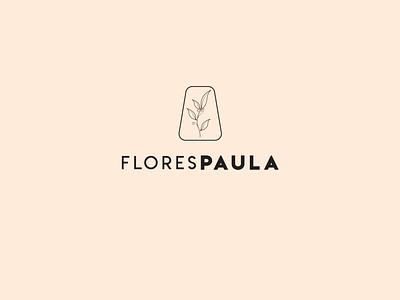 Flores Paula Flower Shop Logo Design