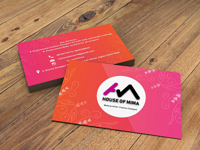 House of Mima business card design brand identity branding business card design businesscard