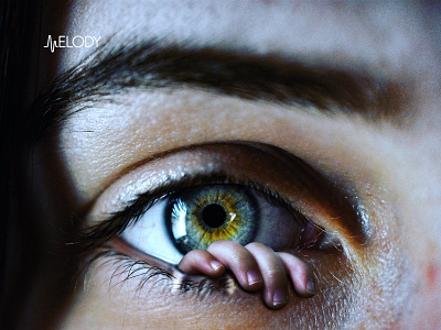 Finger eye photo manipulation