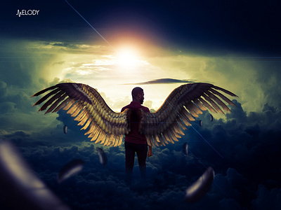 Angel wings photo manipulation
