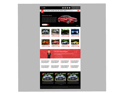 UI design of a commercial car website