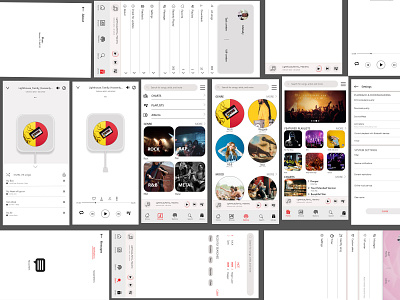 complete music app adobe xd graphic design ui uidesign user experience user interface