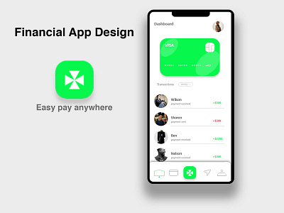 financial app ui desig