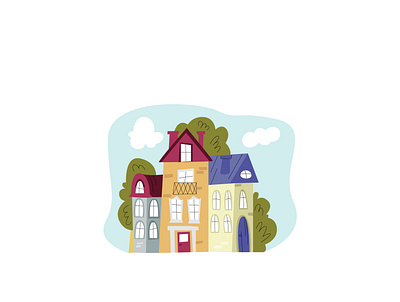 buildings architecture building flat historic home house illustration modern style simple vector