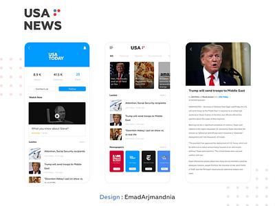 USA News App Ui Design