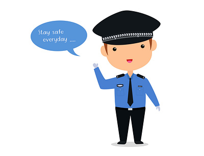 Chinese police animation art design flat icon illustration illustrator logo minimal