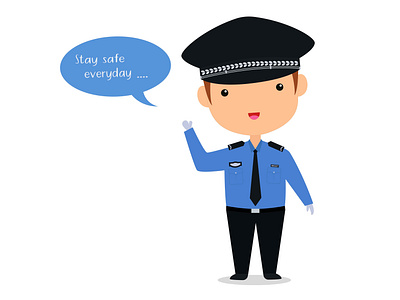 Chinese police animation art design flat icon illustration illustrator logo minimal