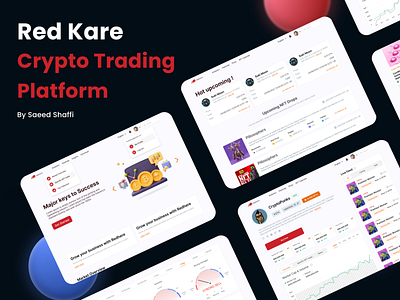Red Kare Cypto Trading Platform animation branding creative cryptocurrency graphic design logo motion graphics trading ui