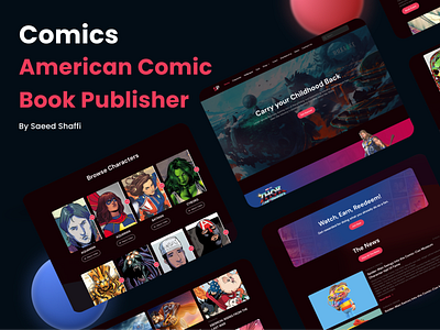 Comic Book Publisher Platform app application branding design illustration logo mobile ui ux vector