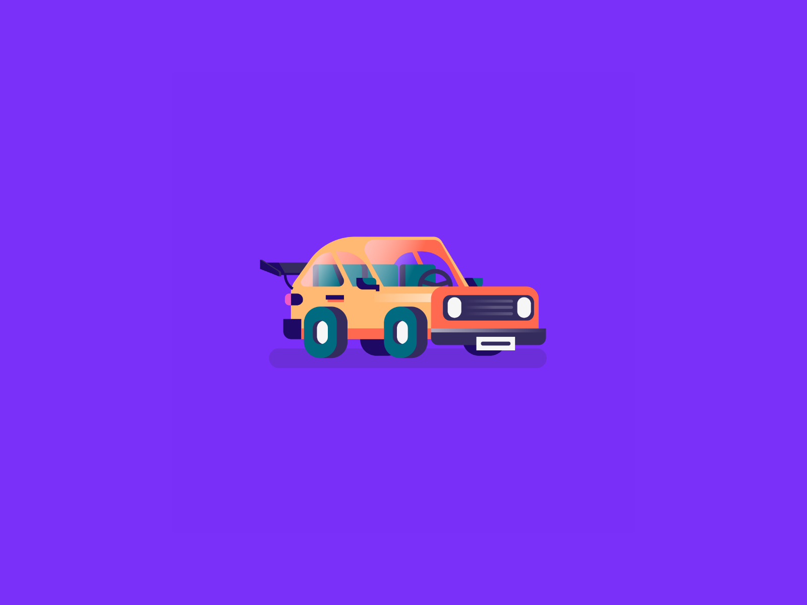 Race Car by Juan Felipe on Dribbble