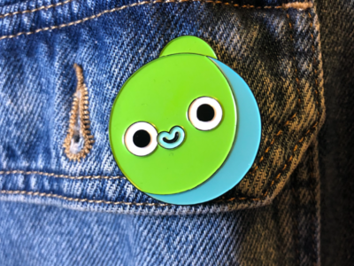 Spoopy Enamel Pin branding character enamel pin fashion green icon illustration pin pins vector vectors