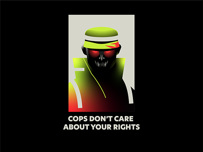 Human Rights - Colombia acab colombia cops gradient green help human human rights illustration latin america pig police poster protest reform rights social vector