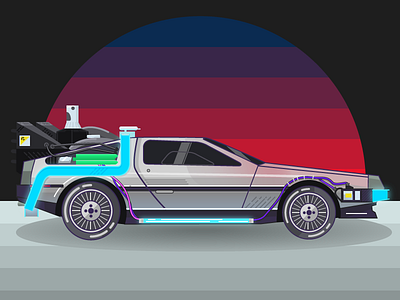 Delorean 2015 ai back to the future debut delorean movie vectors