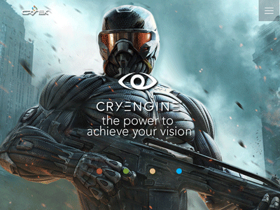 Crytek Main Page after effects animation crysis gif landing motion parallax pc videogame