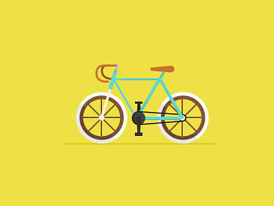 Mint fixie bicycle bike city fixie flat icon mint vector