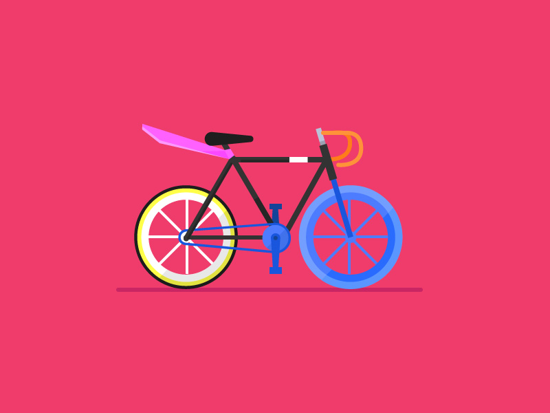 City fixie by Juan Felipe on Dribbble