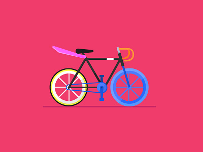 City fixie bicycle bike city fixie flat icon speed vector