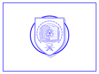 Icon badge #1 badge blue concept creators icon iconography illuminati illustration moviepilot outline ui vector