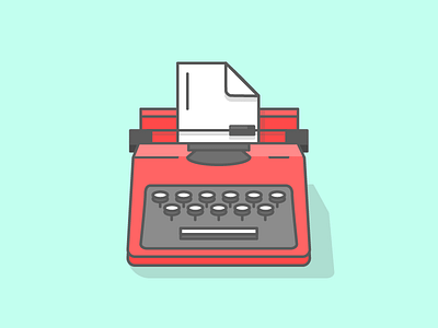 Typewriter Icon icon illustrator stroke typewriter vector vintage write