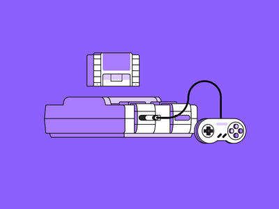 Super Nintendo cartridge console controller game icon nintendo oldschool snes vector videogame